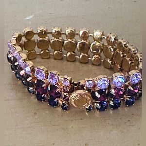 Authentic Coach Vintage Purple and Gold Crystal Bracelet! NWOT